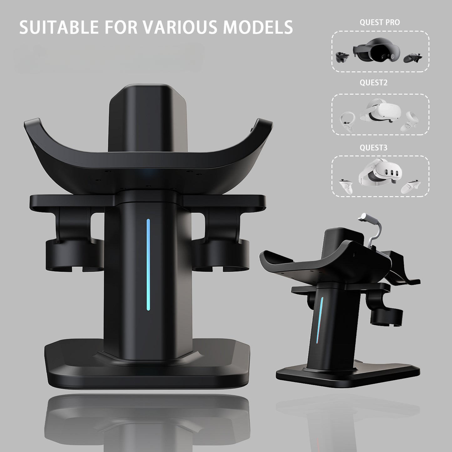 Vertical Charging Stand for Meta Quest 3/Quest 2/Quest Pro