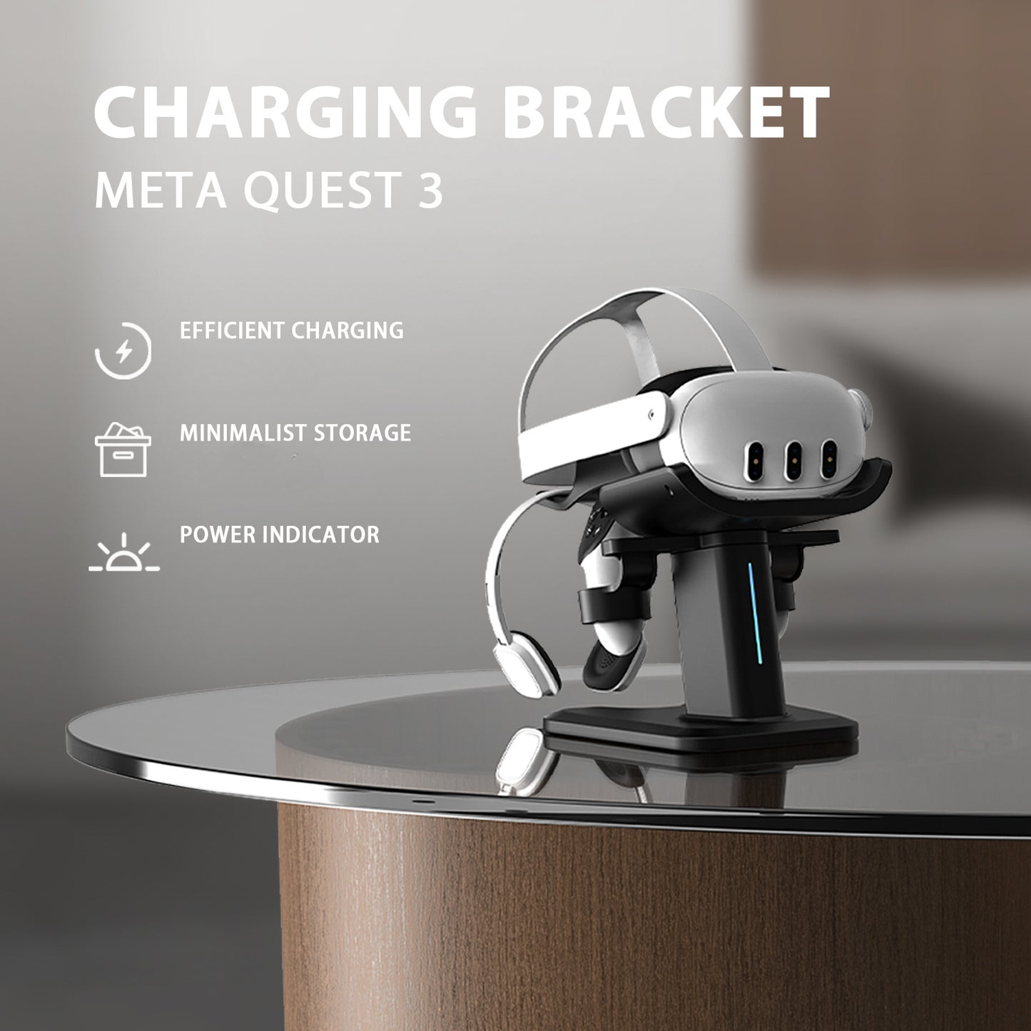 Vertical Charging Stand for Meta Quest 3/Quest 2/Quest Pro