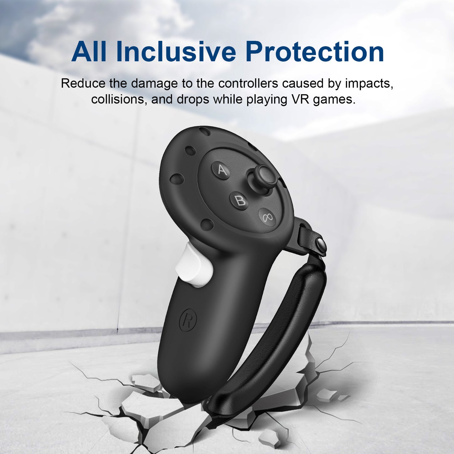 Silicone Controller Grips Cover for Meta Quest 3  Anti-Fall Design Protective Cover